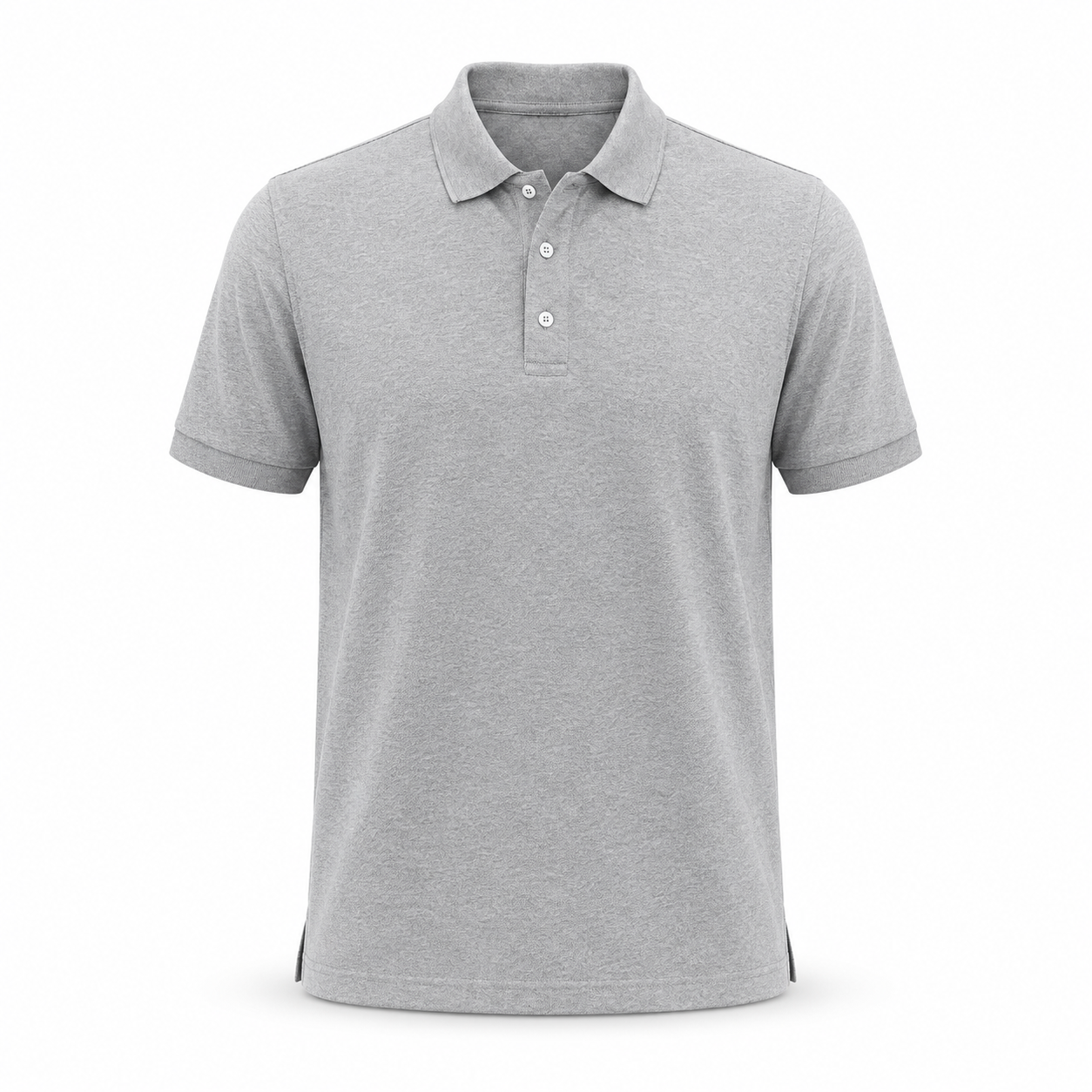 Polo Camisero Hombre Gris Jaspe